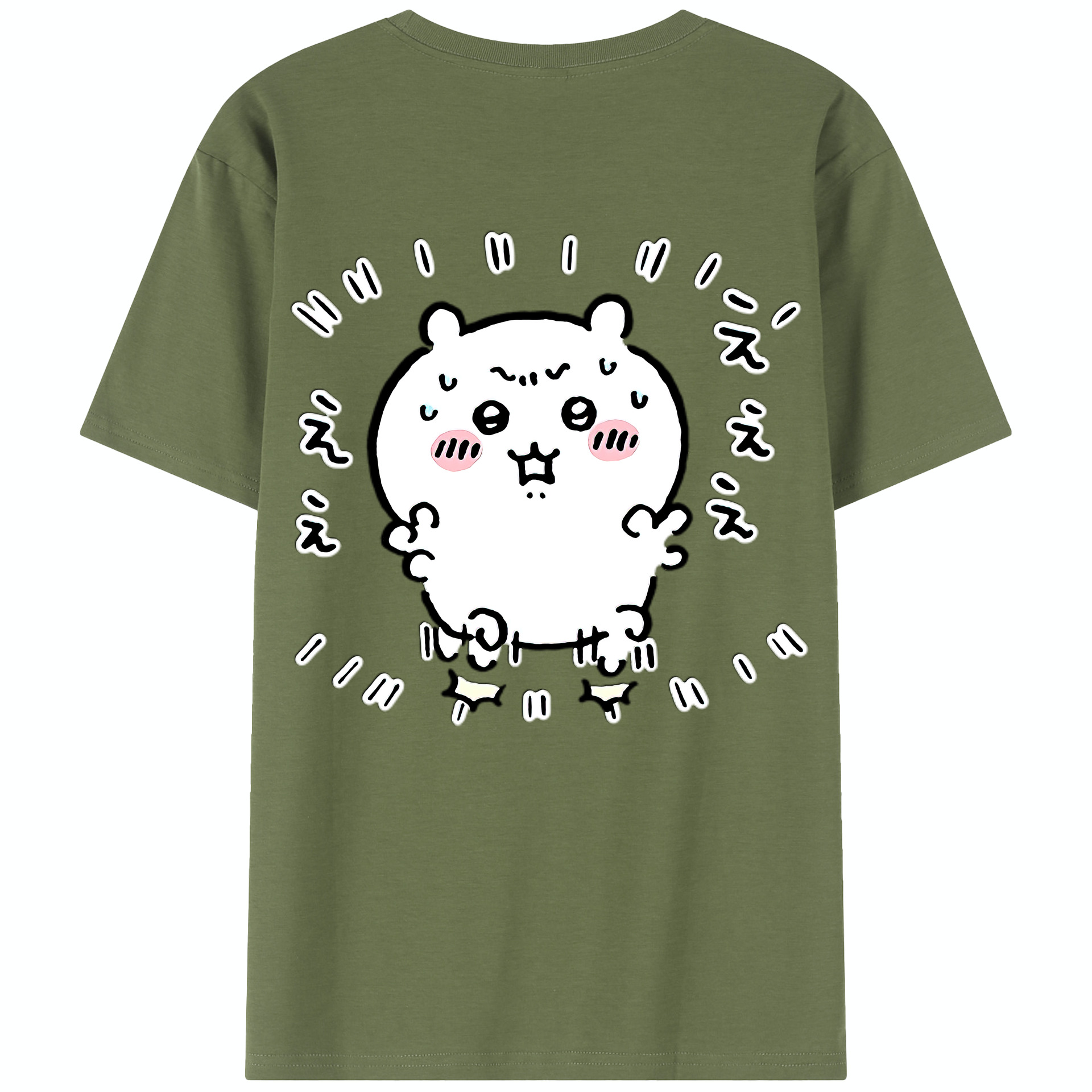 （画像用） ちいかわ ちいかわ Chii-kawa chiikawa 綿100％半袖Tシャツ（背面プリント）